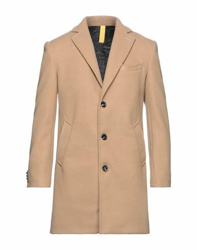 Why Not Brand Man Coat Camel Polyester, Wool Cover