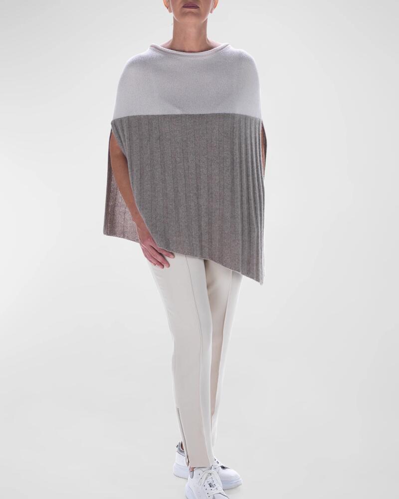 Ian Saude Natalia Ribbed Knit Poncho Cover