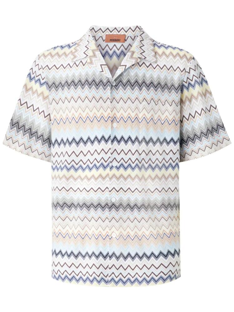 Missoni zigzag bowling shirt - White Cover