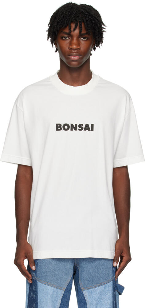 Bonsai White Printed T-Shirt Cover