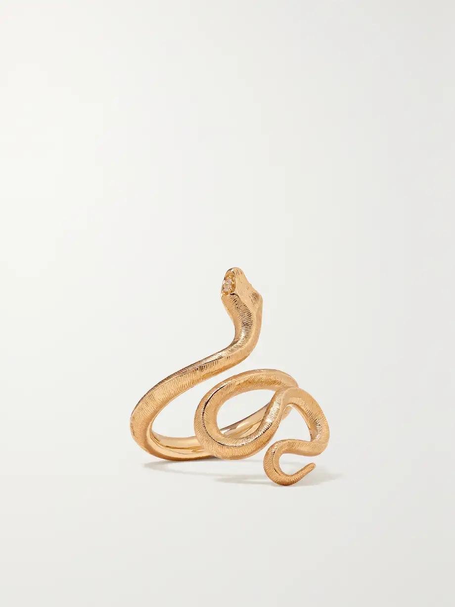 OLE LYNGGAARD COPENHAGEN - Snake Medium 18-karat Gold Diamond Ring - 50 Cover