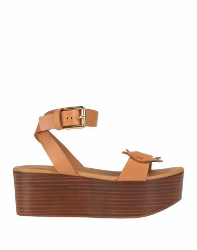 See By Chloé Woman Sandals Tan Lambskin Cover