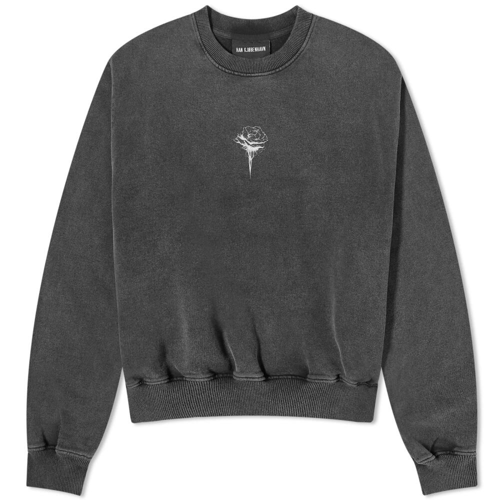 Han Kjobenhavn Men's Rose Cropped Crew Sweater in Dark Grey Cover