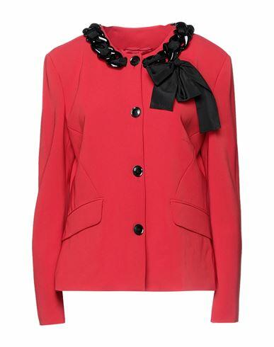 Boutique Moschino Woman Blazer Red Triacetate, Polyester Cover