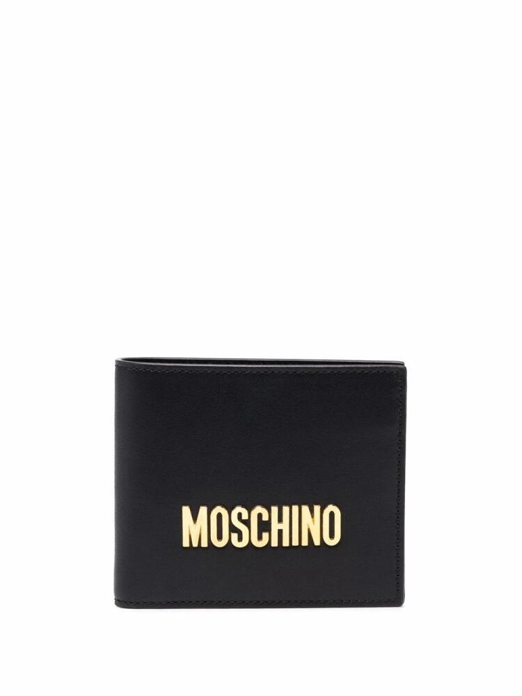 Moschino logo-plaque wallet - Black Cover