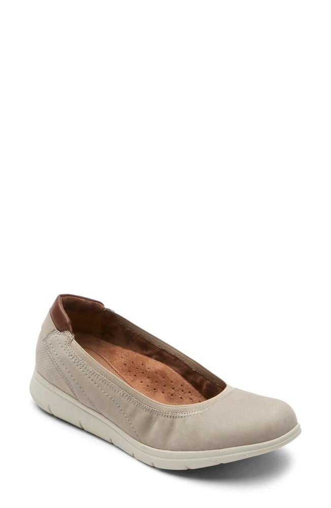 Rockport Cobb Hill Lidia Ballet Shoe in Dove Nubuck Cover