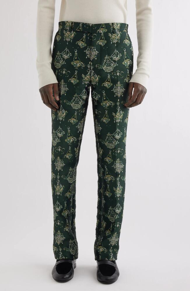 Givenchy '90s Fit Jacquard Pants in Dark Green Cover