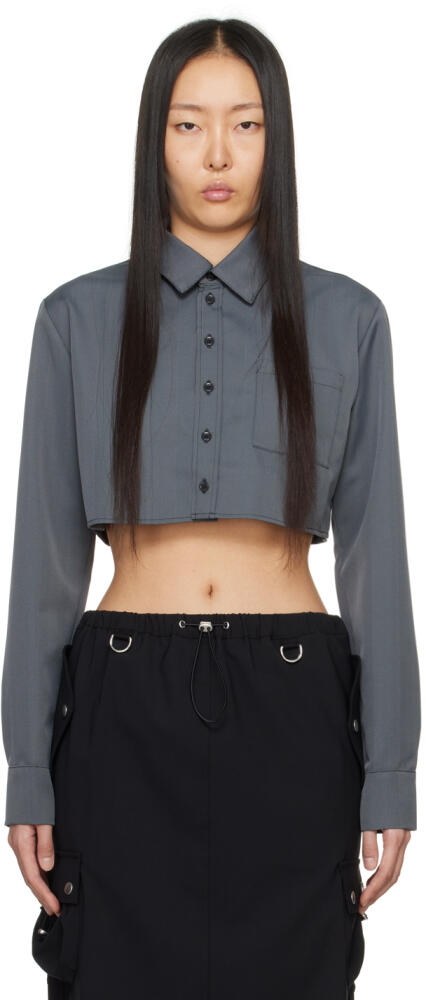 Coperni Gray Cropped Shirt Cover