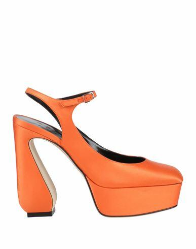 Sergio Rossi Woman Pumps Orange Textile fibers Cover