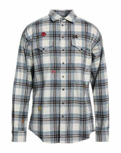 Dsquared2 Man Shirt Slate blue Cotton Cover