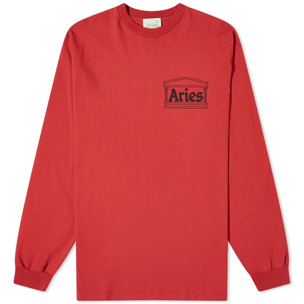 Aries Temple Long Sleeve T-Shirt in Dark Red Cover