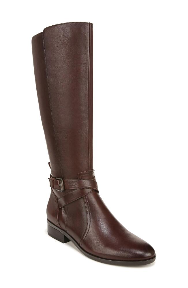 Naturalizer Rena Knee High Riding Boot in Chocolate Brown Leather Cover