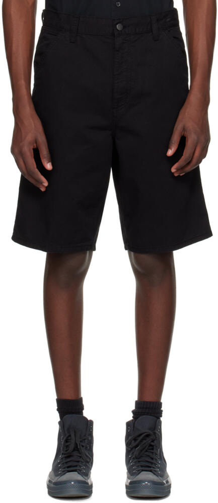 Carhartt Work In Progress Black Single Knee Shorts Cover