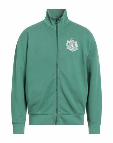 Maison Kitsuné Man Sweatshirt Green Cotton, Polyester Cover