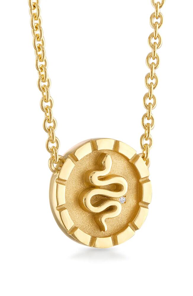 Pamela Zamore Wisdom Diamond Pendant Necklace in Gold Cover