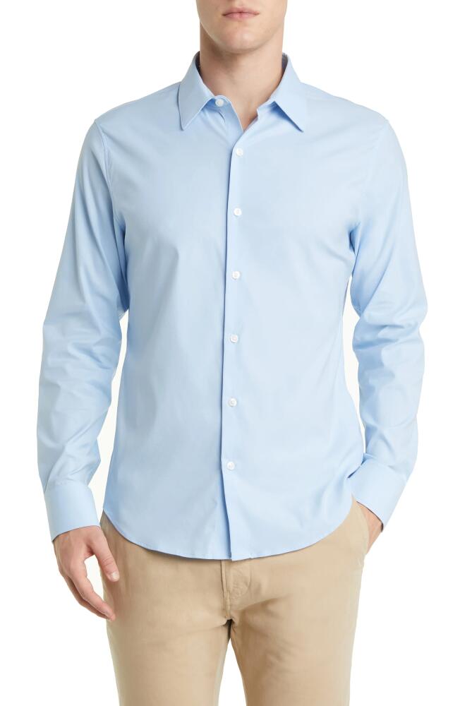 Bonobos Slim Fit Tech Button-Up Shirt in Solid - Blue Cover