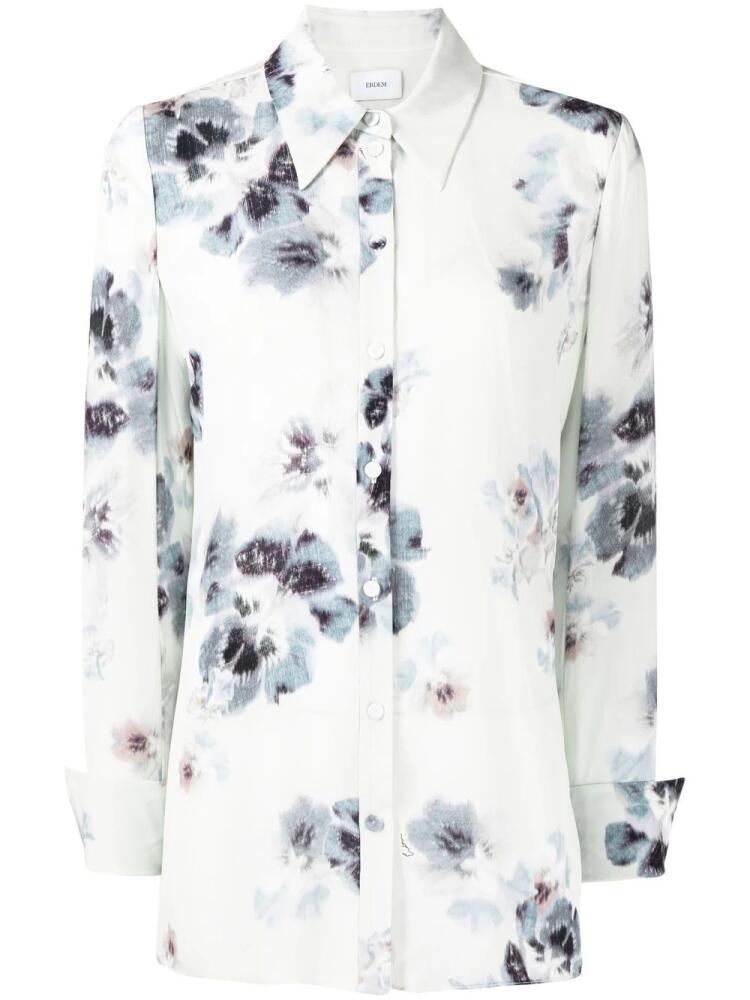 ERDEM Paola floral-print shirt - Blue Cover