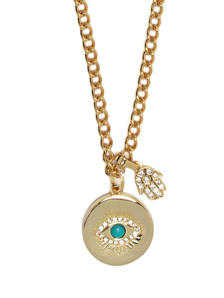 Nialaya Jewelry evil eye and hamsa hand necklace - Gold Cover