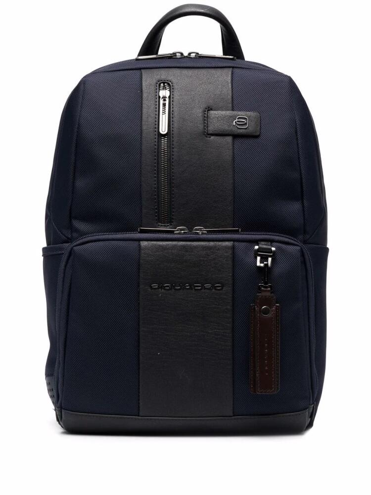 PIQUADRO Brief panelled backpack - Blue Cover