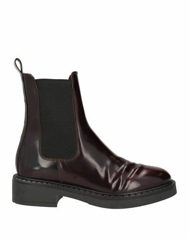 Guglielmo Rotta Woman Ankle boots Burgundy Leather Cover