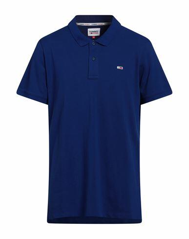 Tommy Jeans Man Polo shirt Blue Cotton Cover