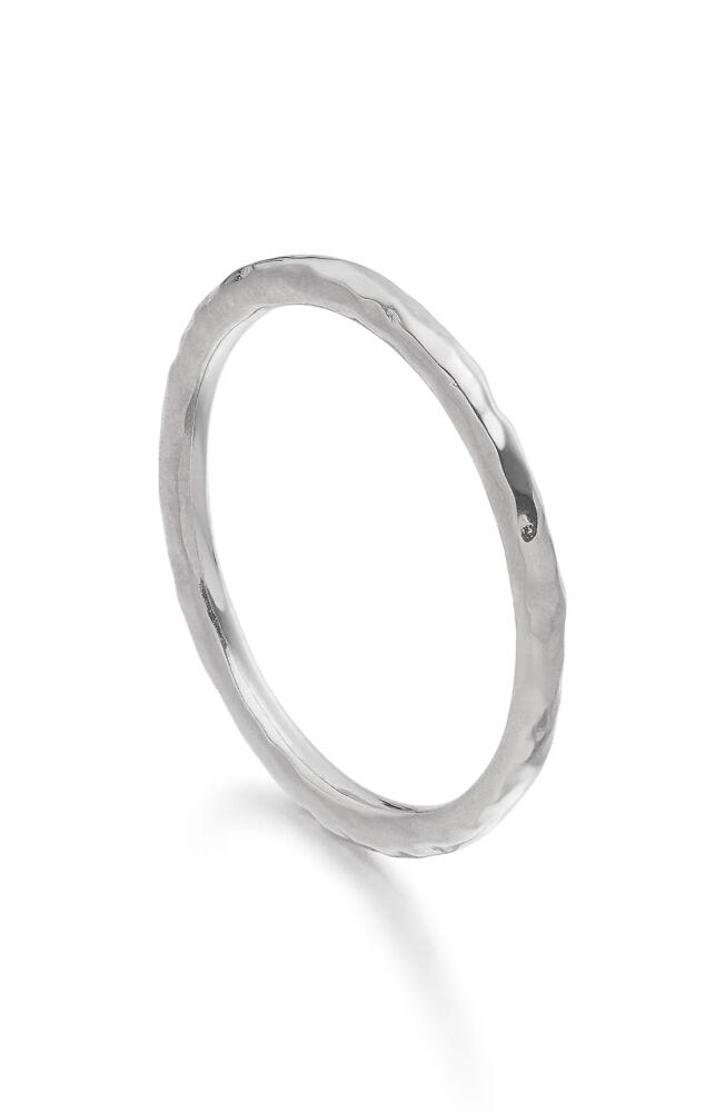 Monica Vinader Siren Hammered Ring in Silver Cover