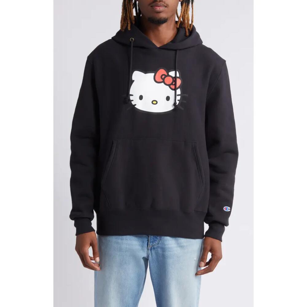 Champion x Sanrio Hello Kitty® 50th Anniversary Fleece Graphic Hoodie in Black Cover