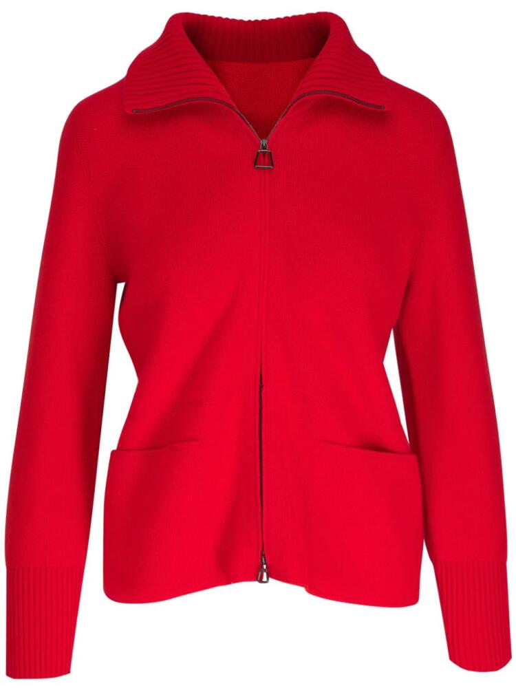 Akris zipped cashmere cardigan - Red Cover