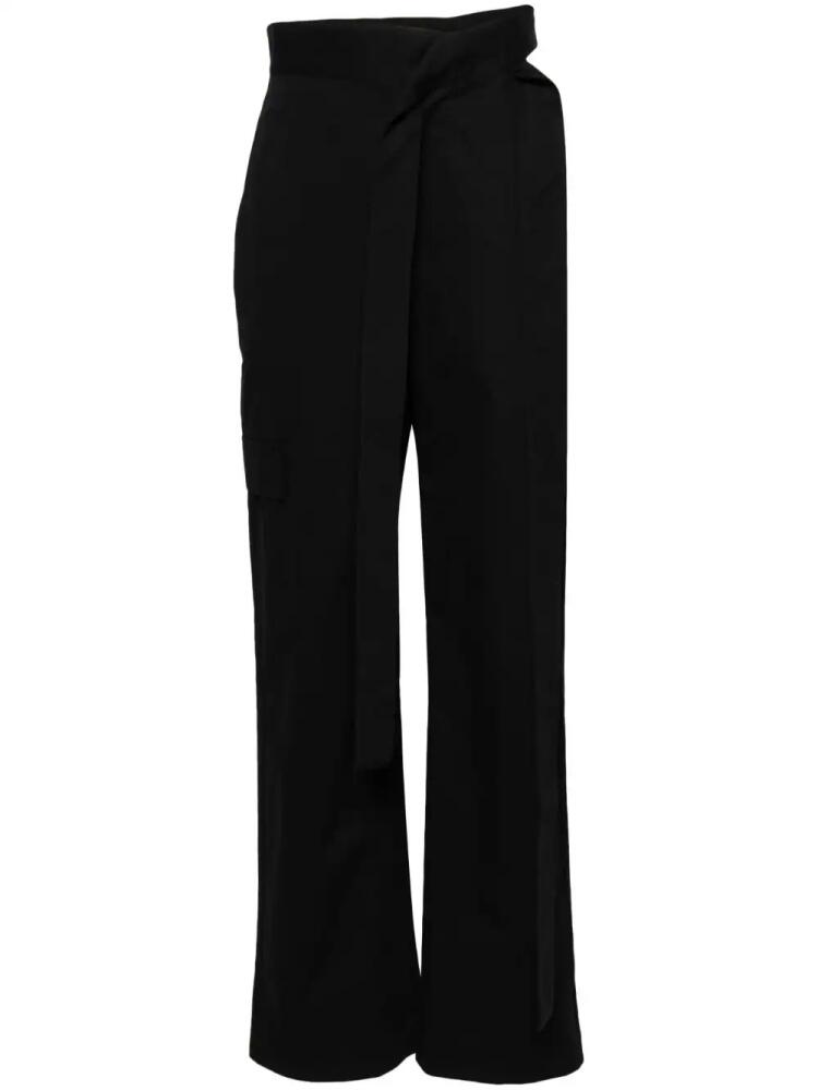 Jade Cropper tie-fastening cargo trousers - Black Cover