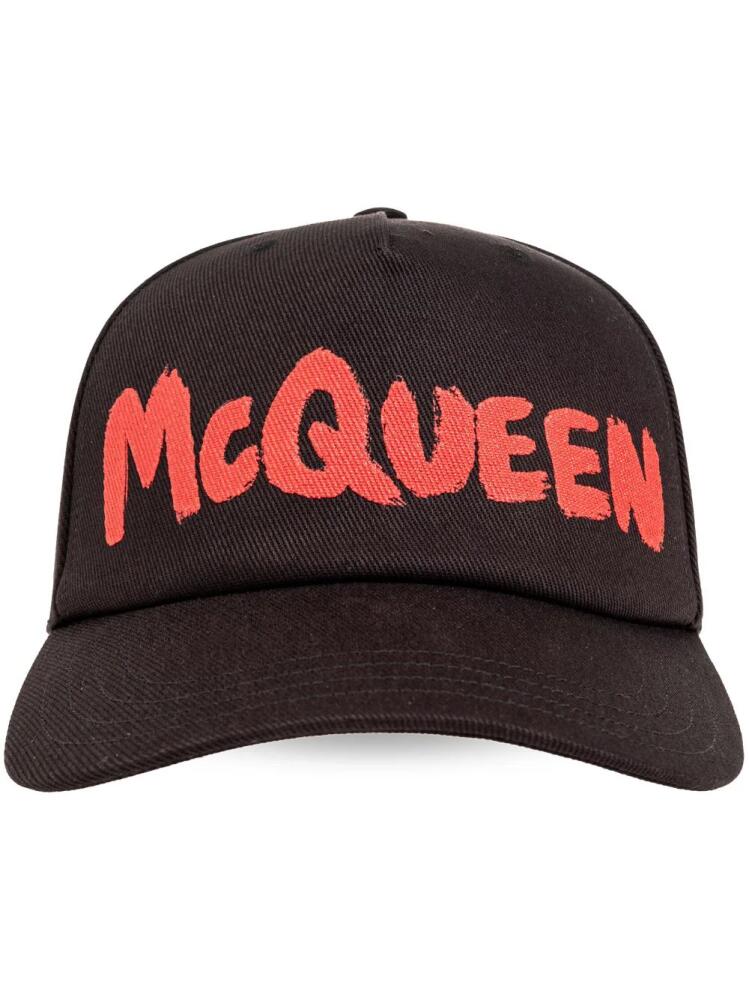 Alexander McQueen logo-print baseball cap - Black Cover