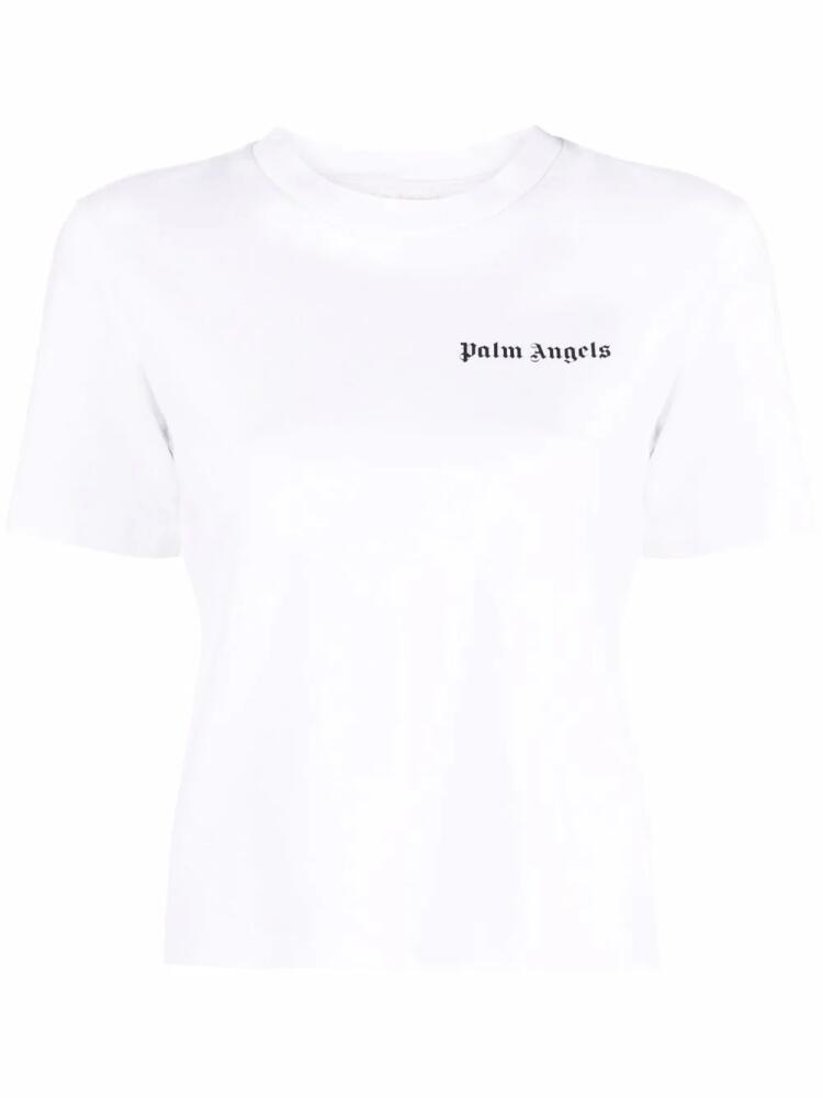 Palm Angels logo-print cotton T-shirt - White Cover