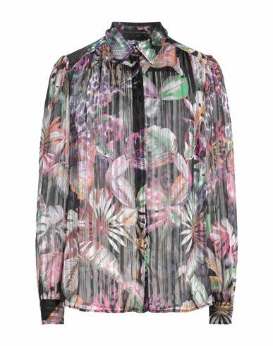 Just Cavalli Woman Shirt Black Polyester, Elastane Cover