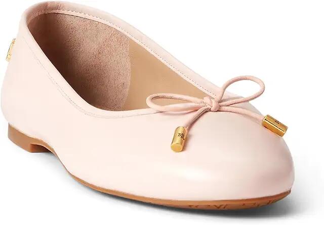 LAUREN Ralph Lauren Jayna Nappa Leather Flat (Pale Pink) Women's Flat Shoes Cover