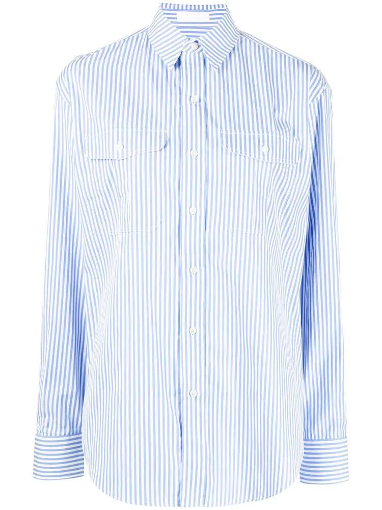 WARDROBE.NYC stripe-print oversized shirt - Blue Cover