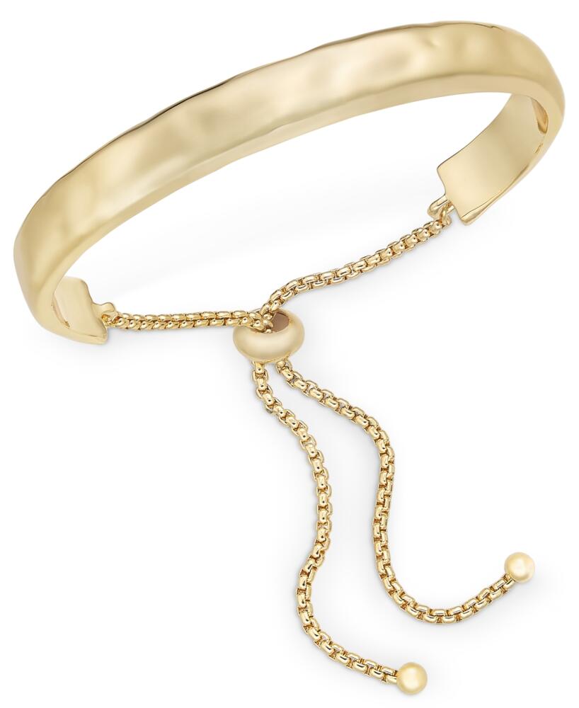 Style & Co Hammered Bolo Bracelet, Created for Macy's - Gold Cover