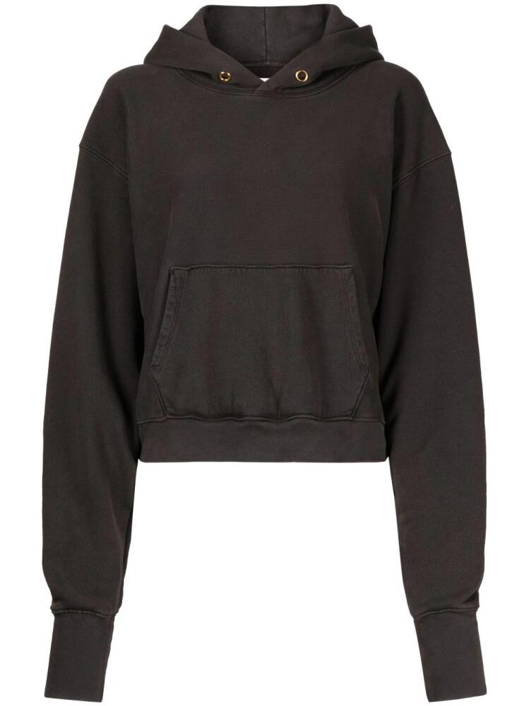 Les Tien long-sleeve cotton hoodie - Black Cover