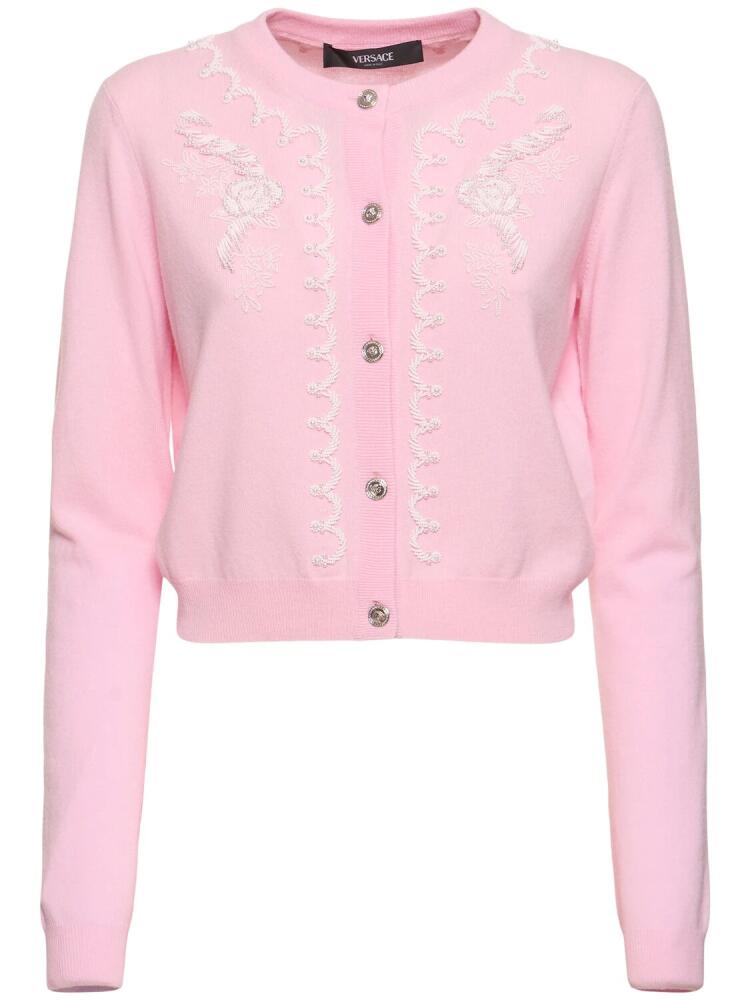 VERSACE Knit Embroidered Cardigan Cover