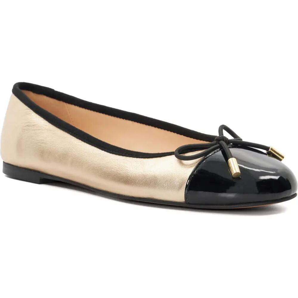 Dune London Highest Cap Toe Ballet Flat in Gold Cover