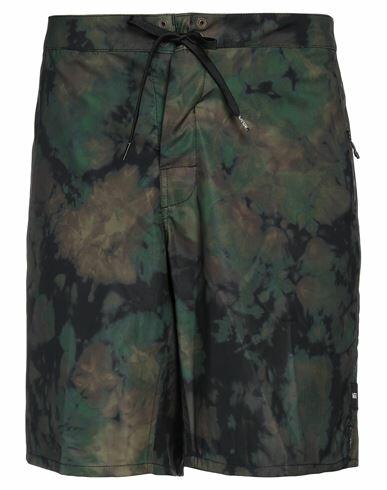 Vans Man Beach shorts and pants Military green Polyester Cover