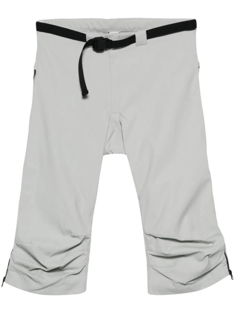 GR10K belted canvas long shorts - Grey Cover