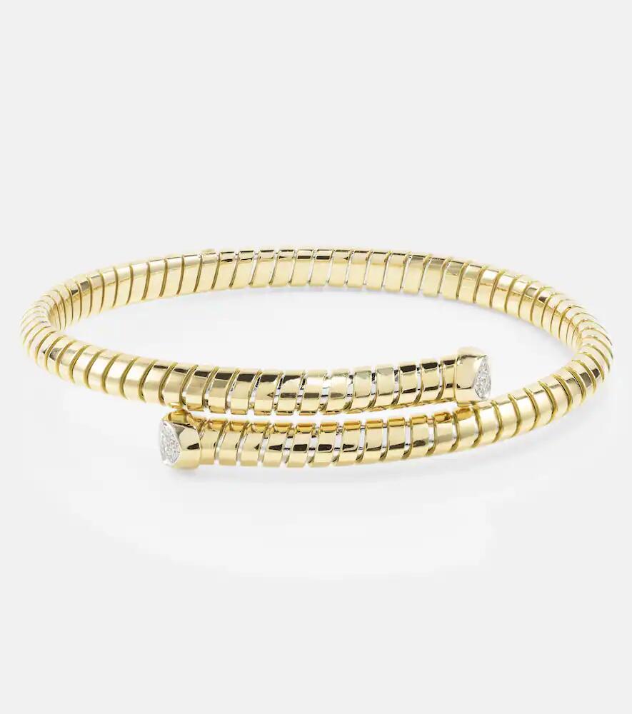 Marina B Trisolina Bypass 18kt gold bangle with diamonds Cover