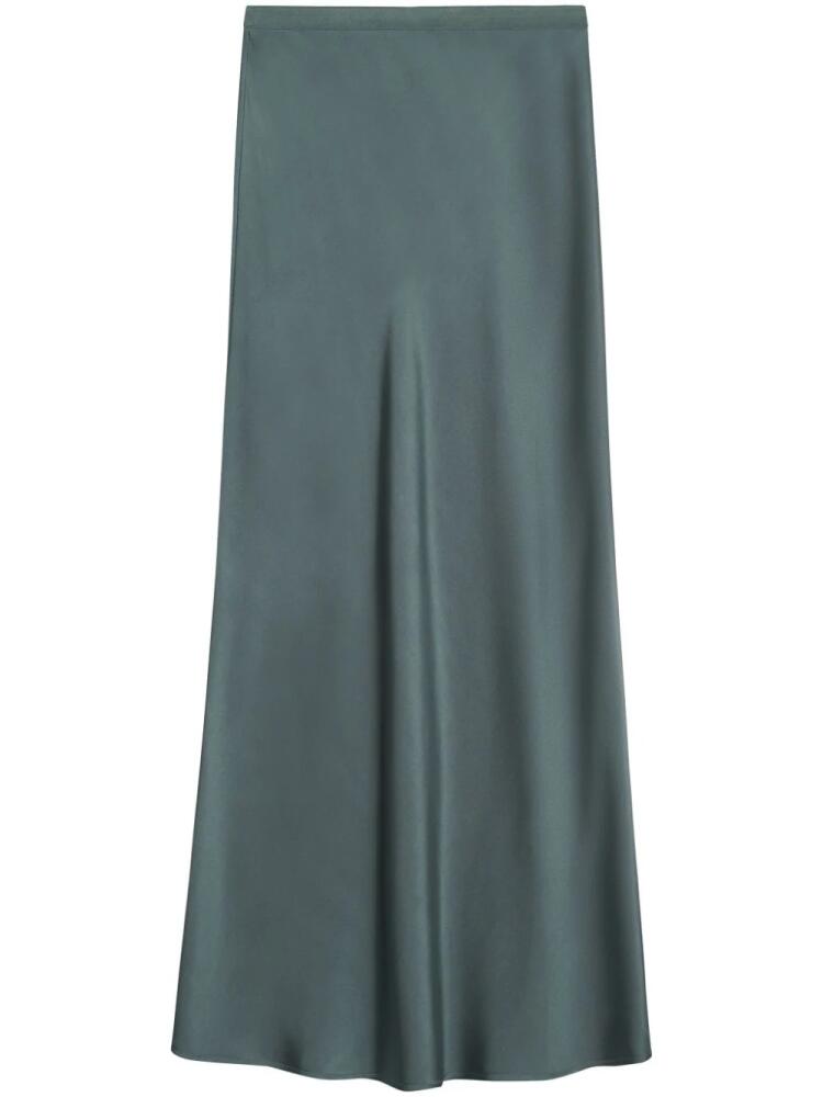 ANINE BING Bar silk-satin skirt - Green Cover