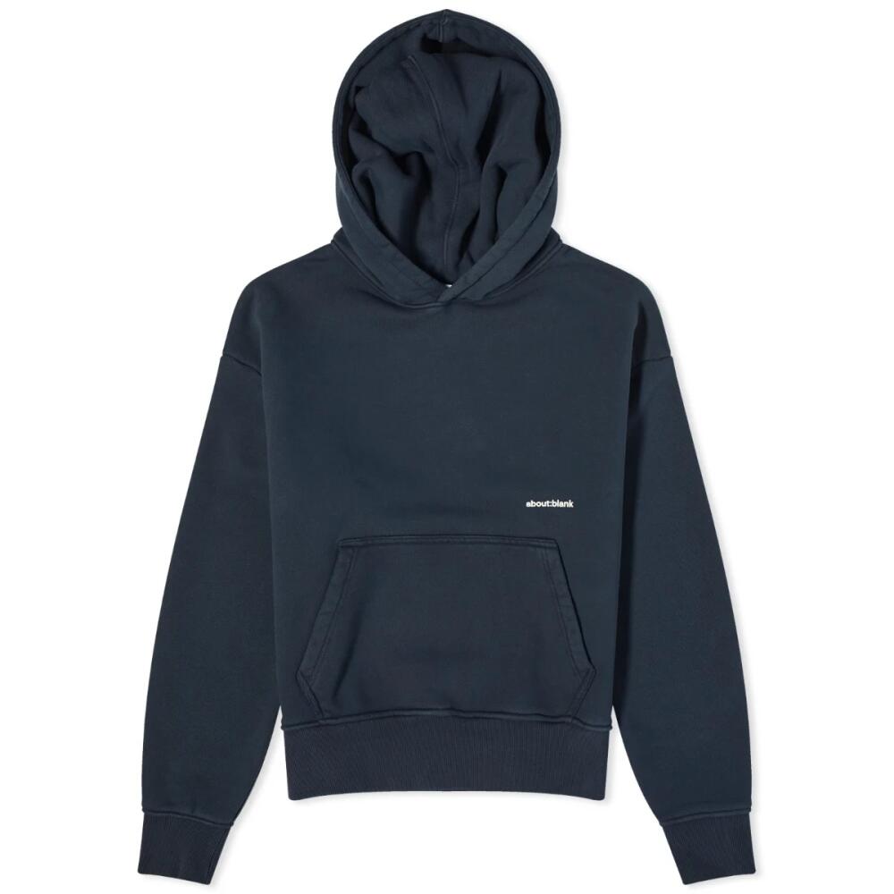 about:blank Men's Box Logo Hoodie - END. Exclusive in French Navy/Ecru Cover