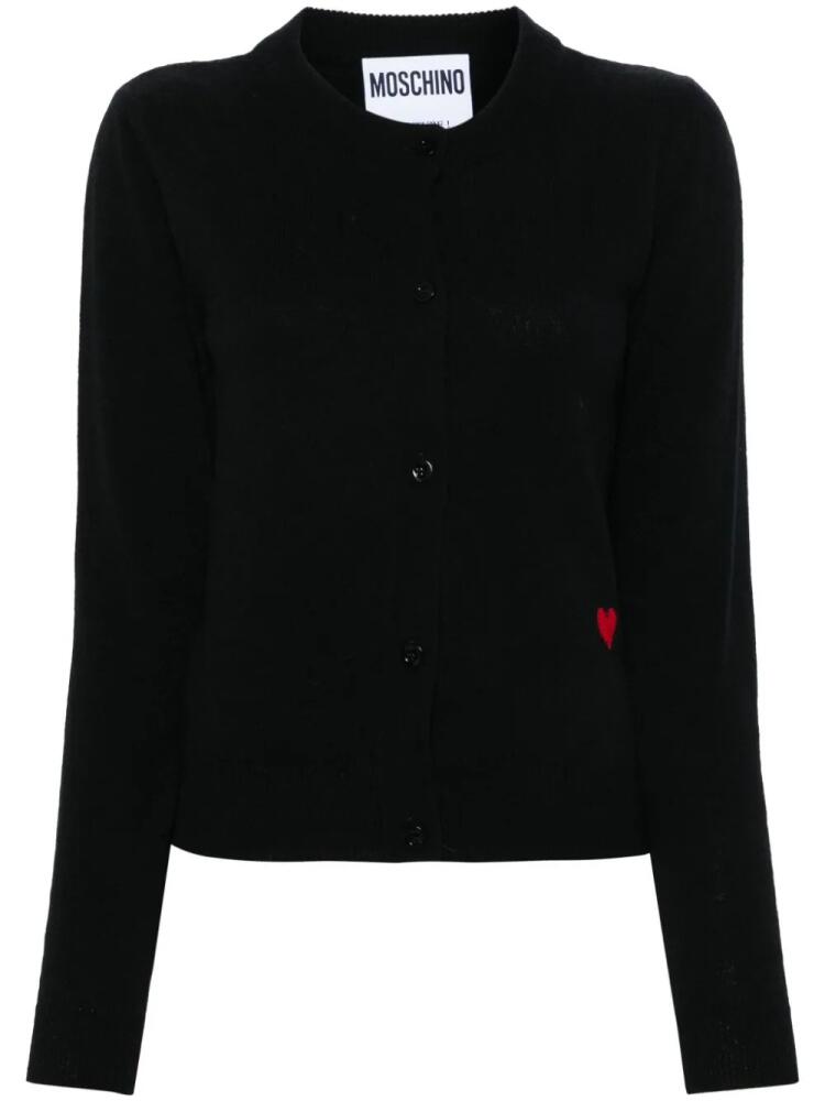 Moschino intarsia-heart cardigan - Black Cover