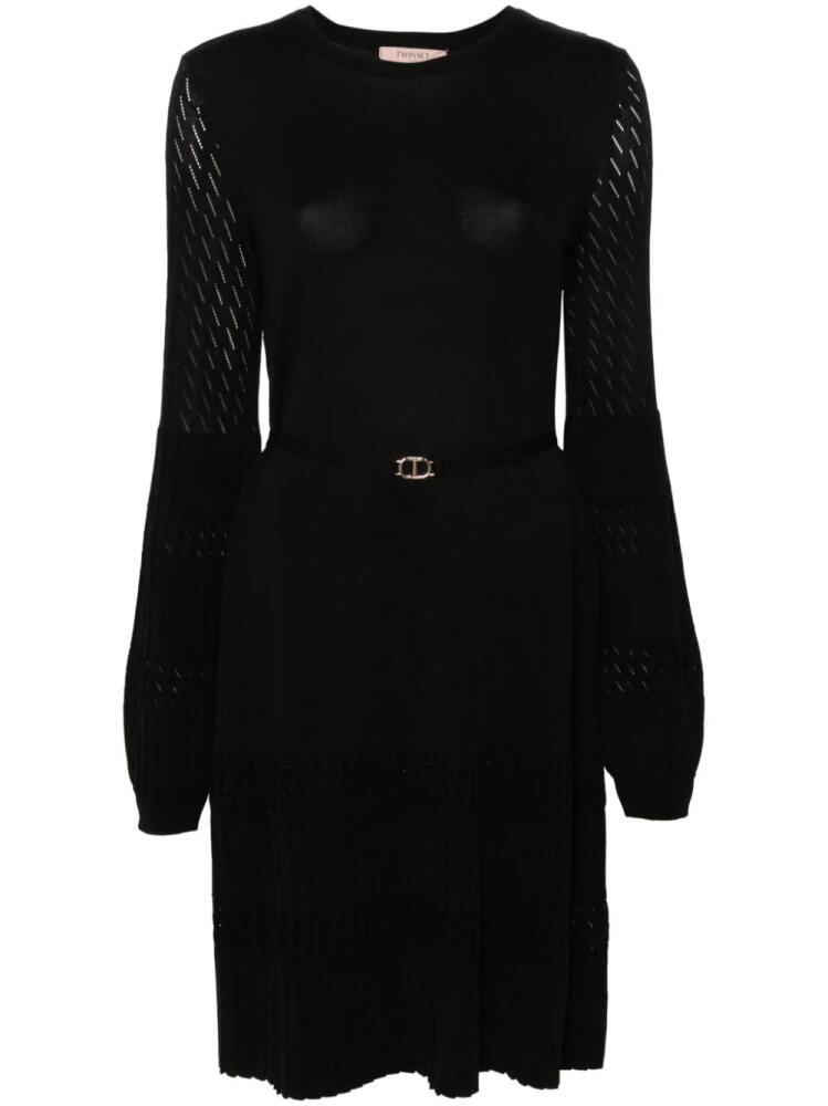 TWINSET pointelle-knit dress - Black Cover