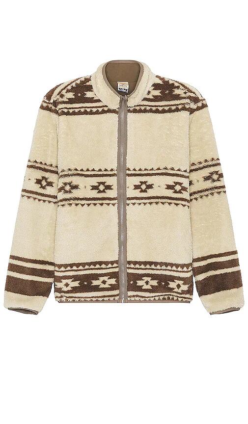 Faherty High Pile Fleece Reversible Jacket in Tan Cover