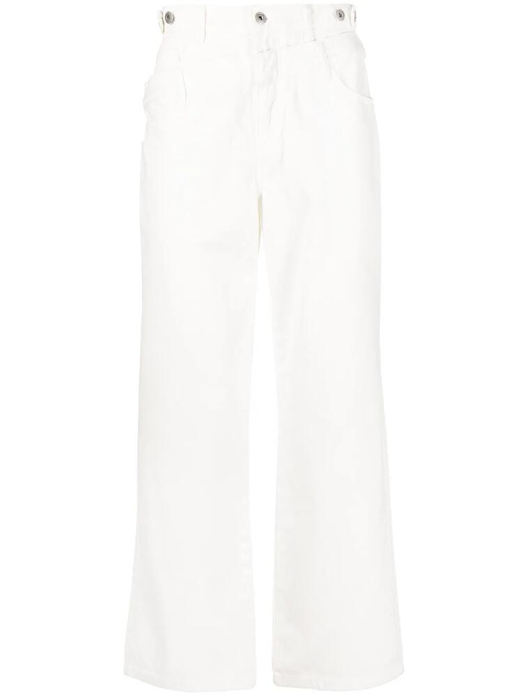 Feng Chen Wang layered high-waisted jeans - White Cover