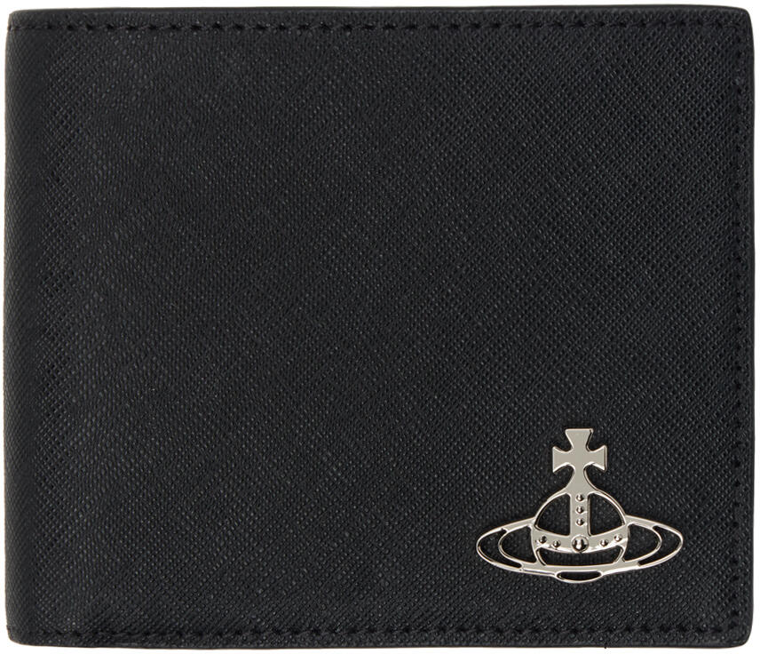 Vivienne Westwood Black Billfold Saffiano Wallet Cover