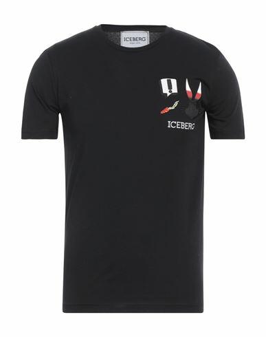 Iceberg Man T-shirt Black Cotton Cover