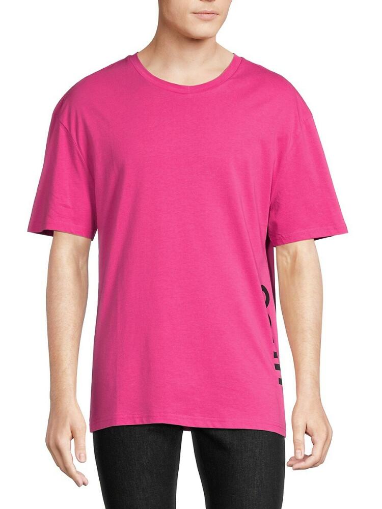 HUGO Men's Relaxed Fit Logo Tee - Pink Cover